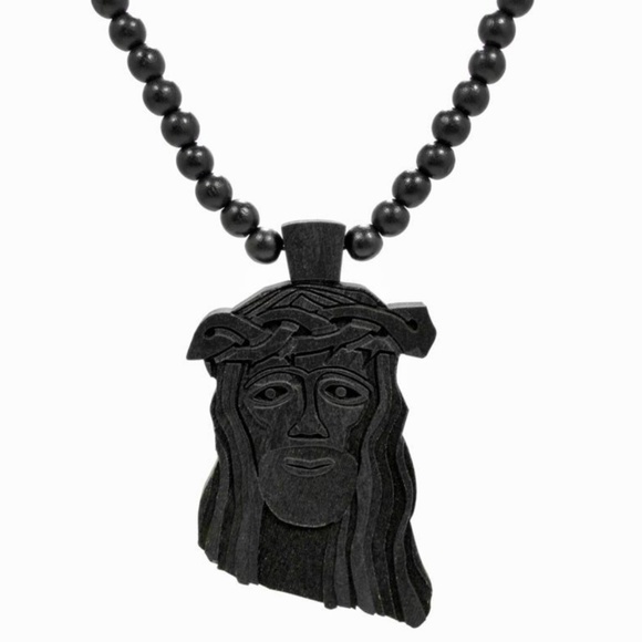 Good Wood Other - Black Wooden Jesus Piece